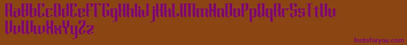 horde Font – Purple Fonts on Brown Background