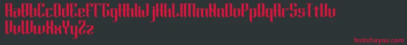 horde Font – Red Fonts on Black Background