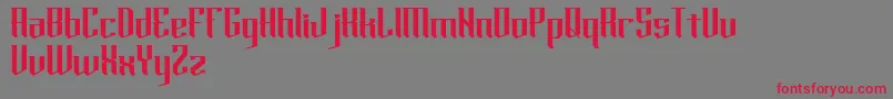 horde Font – Red Fonts on Gray Background