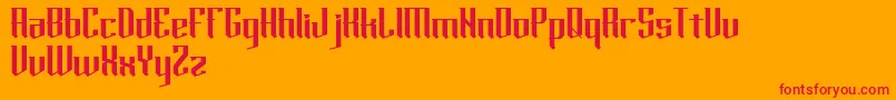 horde Font – Red Fonts on Orange Background