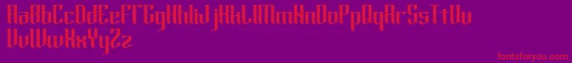horde Font – Red Fonts on Purple Background