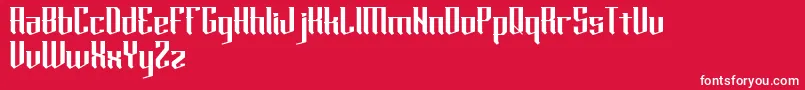 horde Font – White Fonts on Red Background