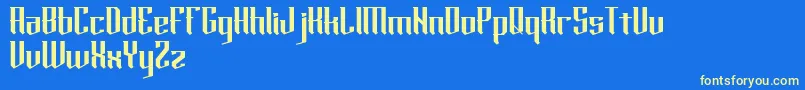 horde Font – Yellow Fonts on Blue Background