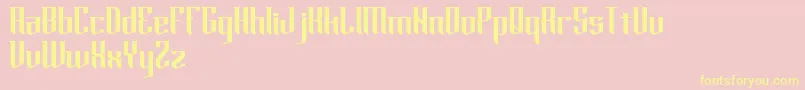 horde Font – Yellow Fonts on Pink Background