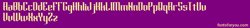 horde Font – Yellow Fonts on Purple Background