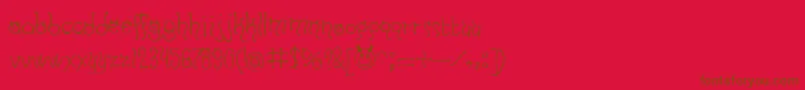 HORNDB   Font – Brown Fonts on Red Background