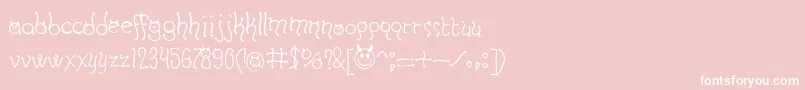Saiba mais sobre a fonte HORNDB Fonte HORNDB – fontes brancas em um fundo rosa