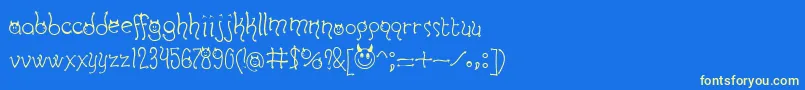 HORNDB   Font – Yellow Fonts on Blue Background