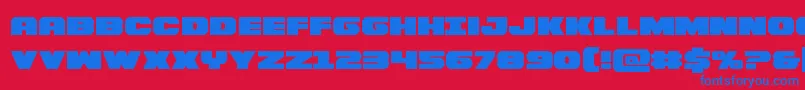 フォントBummer – 赤い背景に青い文字