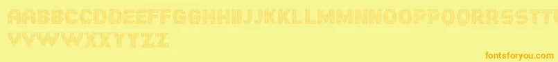 Hornettio Font – Orange Fonts on Yellow Background
