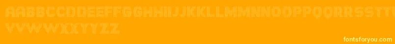 Hornettio Font – Yellow Fonts on Orange Background
