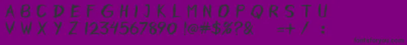 Horobi-Schriftart – Schwarze Schriften auf violettem Hintergrund