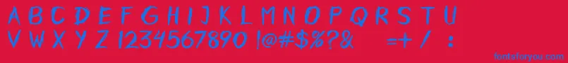 Horobi Font – Blue Fonts on Red Background