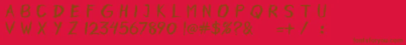 Horobi Font – Brown Fonts on Red Background