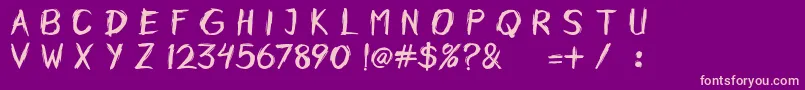 Horobi Font – Pink Fonts on Purple Background