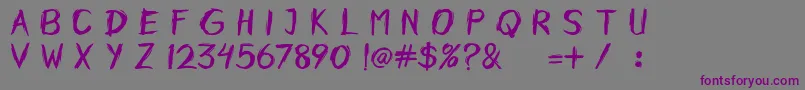 Horobi Font – Purple Fonts on Gray Background