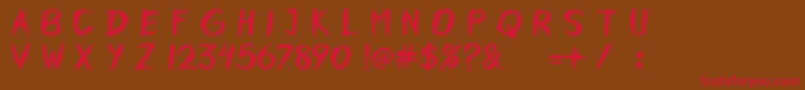 Horobi Font – Red Fonts on Brown Background