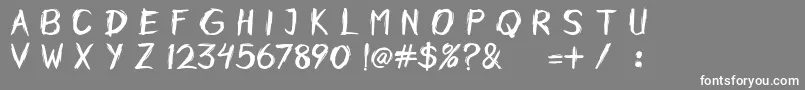 フォントHorobi – 灰色の背景に白い文字