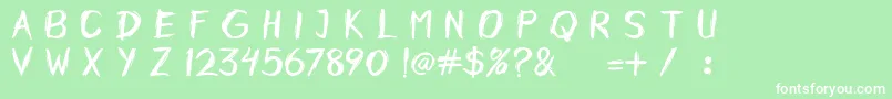 Horobi Font – White Fonts on Green Background