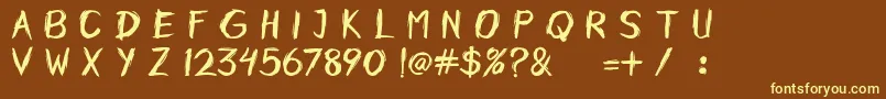 Horobi Font – Yellow Fonts on Brown Background