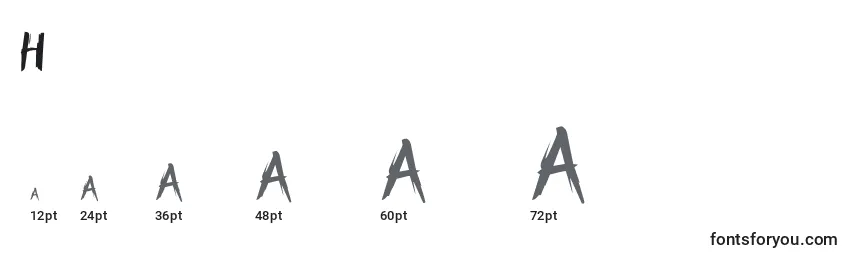 Horobi Font Sizes