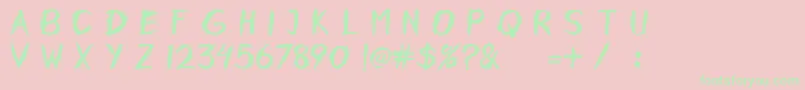 Horobi Font – Green Fonts on Pink Background