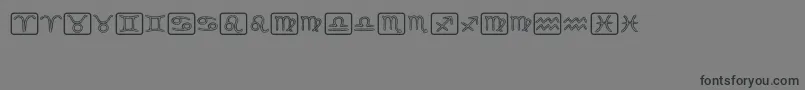 Шрифт Horoscopicus – чёрные шрифты на сером фоне