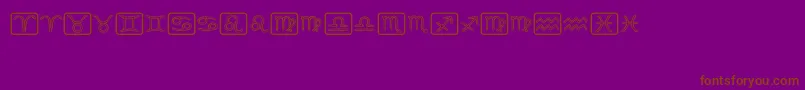 Horoscopicus Font – Brown Fonts on Purple Background