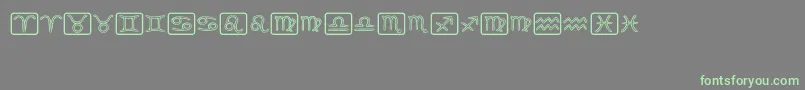 Horoscopicus Font – Green Fonts on Gray Background