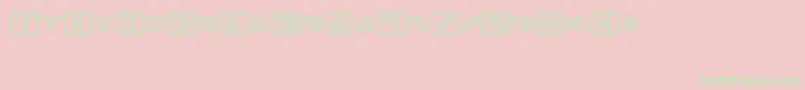 Horoscopicus-Schriftart – Grüne Schriften auf rosa Hintergrund