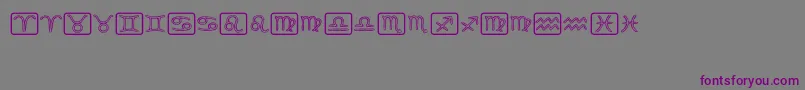 Horoscopicus Font – Purple Fonts on Gray Background