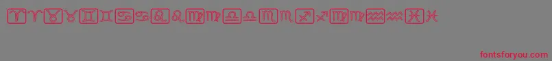 Horoscopicus Font – Red Fonts on Gray Background