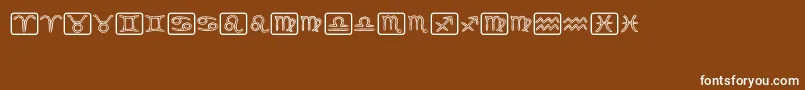 Шрифт Horoscopicus – белые шрифты на коричневом фоне