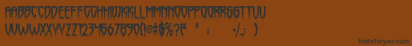 Шрифт Horrorfind – чёрные шрифты на коричневом фоне