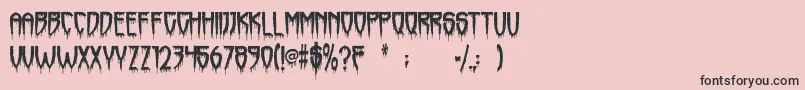 Horrorfind Font – Black Fonts on Pink Background