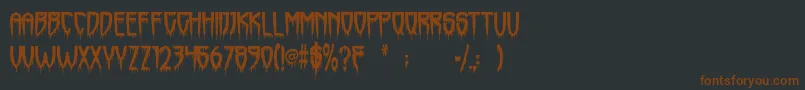 Horrorfind Font – Brown Fonts on Black Background