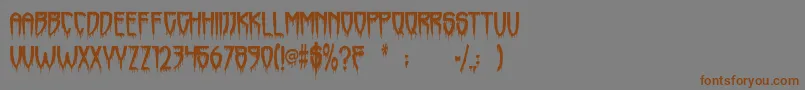 Horrorfind Font – Brown Fonts on Gray Background