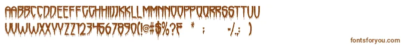 Horrorfind Font – Brown Fonts on White Background