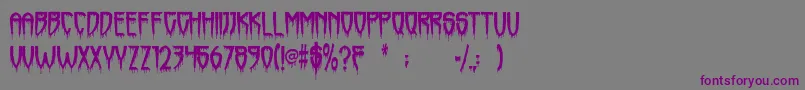 Horrorfind Font – Purple Fonts on Gray Background