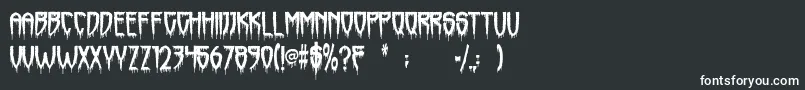 Horrorfind Font – White Fonts on Black Background