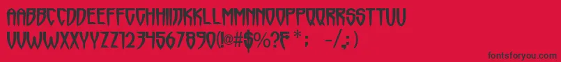 Horrormaster Font – Black Fonts on Red Background