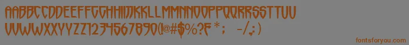 Horrormaster Font – Brown Fonts on Gray Background