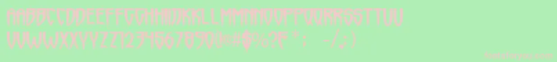 Horrormaster Font – Pink Fonts on Green Background