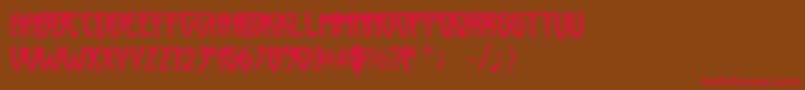 Horrormaster Font – Red Fonts on Brown Background