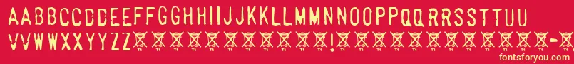 Horrorshow Font – Yellow Fonts on Red Background