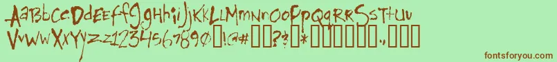 Horse Font – Brown Fonts on Green Background