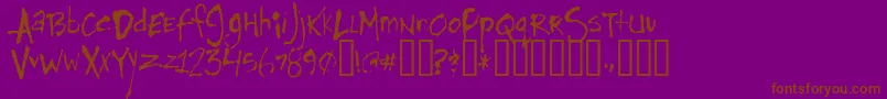 Horse Font – Brown Fonts on Purple Background