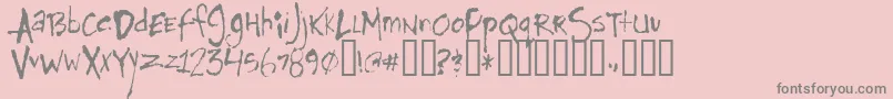 Horse Font – Gray Fonts on Pink Background