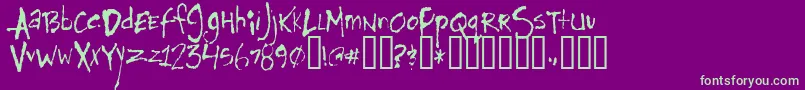 Horse Font – Green Fonts on Purple Background