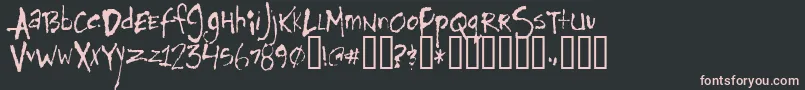 Horse Font – Pink Fonts on Black Background